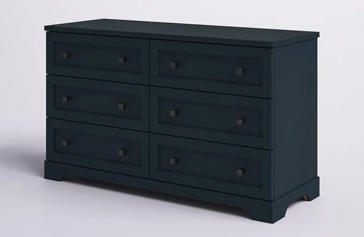 Knopf 52" Wide 6 Drawer Double Dresser